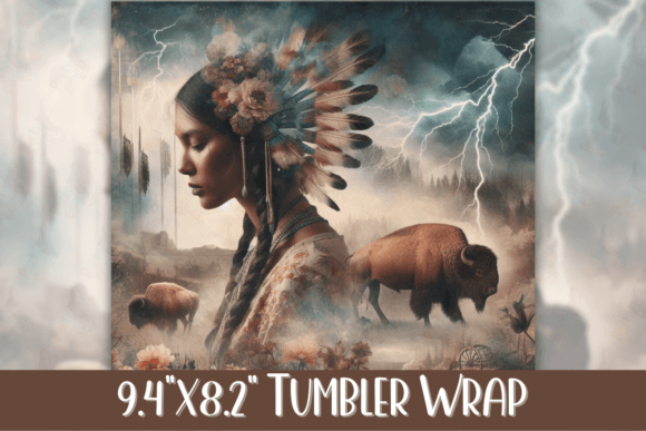 Download Native American Woman 20oz Tumbler Wrap - Native american Collection