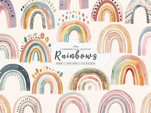 Download Cute Clipart Pastel Rainbow,Boho Rainbow - Rainbow Collection