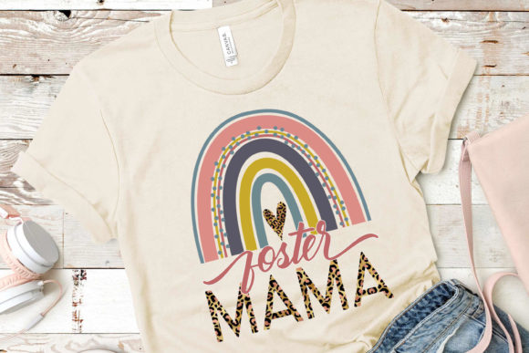 Download Foster Mama - Boho Rainbow Leopard Print - Rainbow Collection