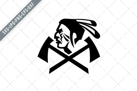 Download Head of Native American Indian Warrior - Native american Collection