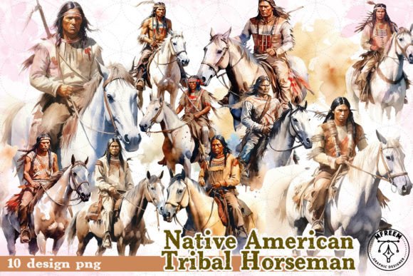 Download Native American Tribal Horseman - Native american Collection