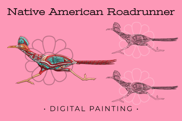 Download Native American Roadrunner Painting PNG - Native american Collection