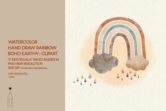 Download Watercolor Hand Draws Rainbow - Rainbow Collection