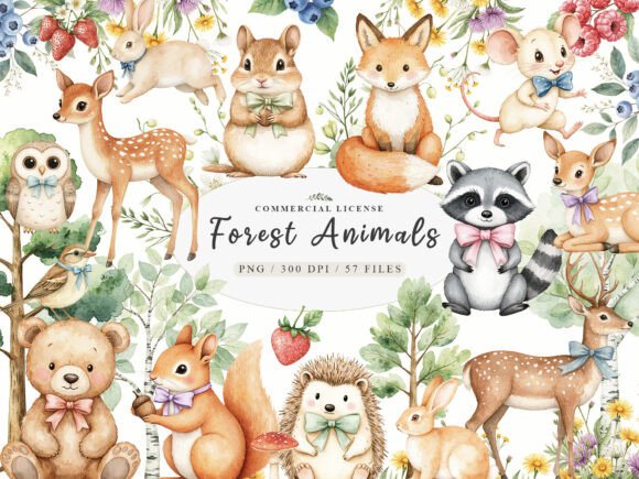 Download Forest Spring Woodland Animals Clipart - Premium Resources